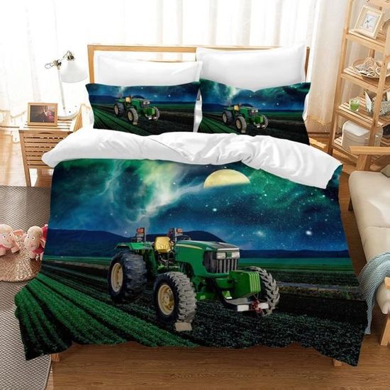 Housse Couette Tracteur 220X240, Parure De Lit Tracteurs Avec Taie D