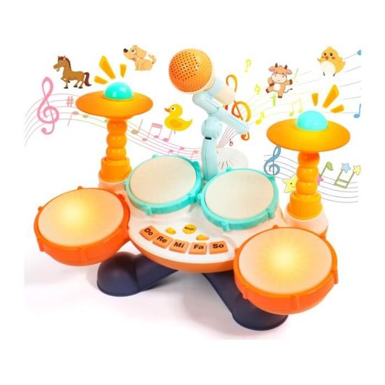 Instruments de Musique pour Enfants, Jouets pour Enfants à Partir de 3 Ans, Jouets Montessori, Tambours
