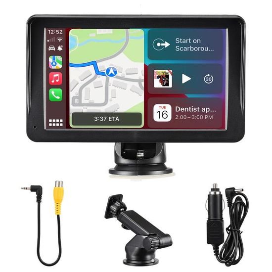 CarPlay sans fil Android Auto 7" HD Écran tactile Car Play Autoradio avec GPS Retrofit Autoradio Tableau de bord Appareils vidéo int