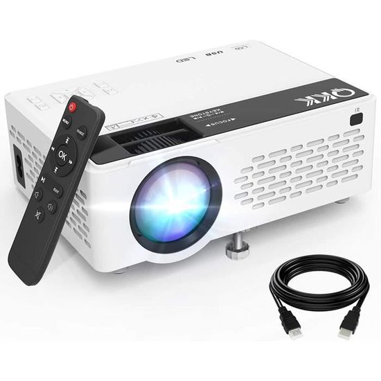 36€99 sur Mini projecteur vidéo HD 720P portable compatible avec TV PS4,  HDMI, VGA, TF, AV(noir) - Vidéoprojecteur - Achat & prix