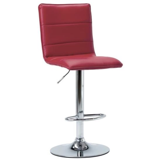 🐻1480Bon Magnifique - Chaise de bar Tabouret de bar classique Moderne Chaises Haute cuisine -Chaise de salle à manger - Rouge borde