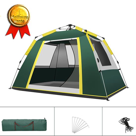 Tente extérieure automatique à ouverture rapide tente de camping étanche à la pluie multi-personnes camping tente à quatre côtés