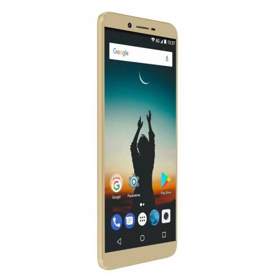 Smartphone Android Konrow Sky - 4G - Écran 5.5'' - Double Sim - 16Go, 2Go RAM - Or - Tout Opérateurs Noir