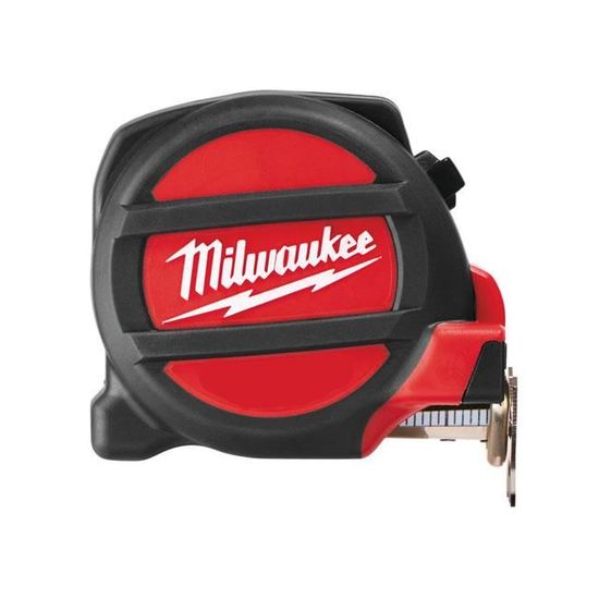 Mètre Ruban Milwaukee 7,5 M LED Magnétique – Éclairage 2 Niveaux, Anti-Choc, Ruban 30 Mm