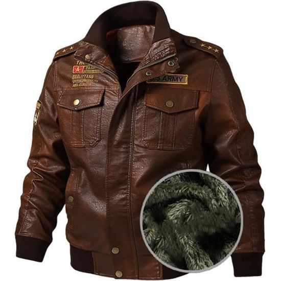 Manteau Cargo Hiver Vestes Cargo En Polaire D'Hiver Pour Hommes Veste Aviateur Militaire éPaisse Et Chaude Manteau Trench Business Parka Chaud Chic Simple Coat M-4xl Veste Chaude épaisse