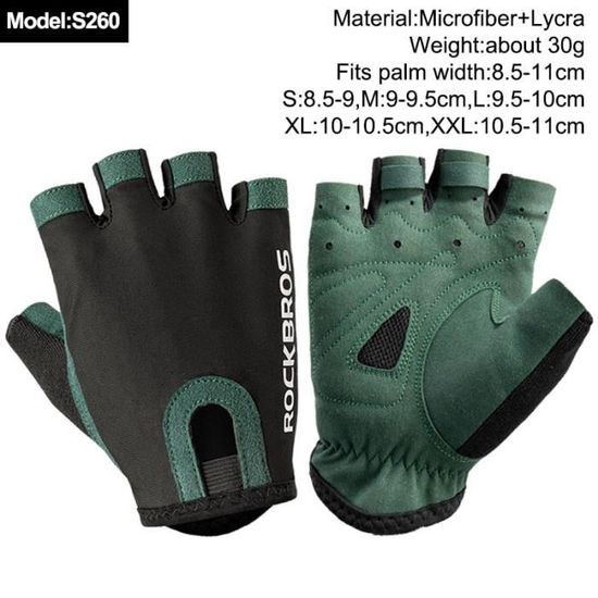 Gants de sport sans doigts pour hommes et femmes, mitaines