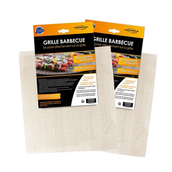 Grilles De Barbecue En Fonte - Lot De 2, 42 X 28 Cm - Pour Barbecue à Gaz Ou Charbon - Émaillées, Durables
