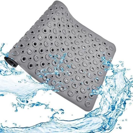 Tapis De Douche Antidérapant Carré 60x60 Cm - Avec Ventouses, Anti-moisissure, Facile à Nettoyer