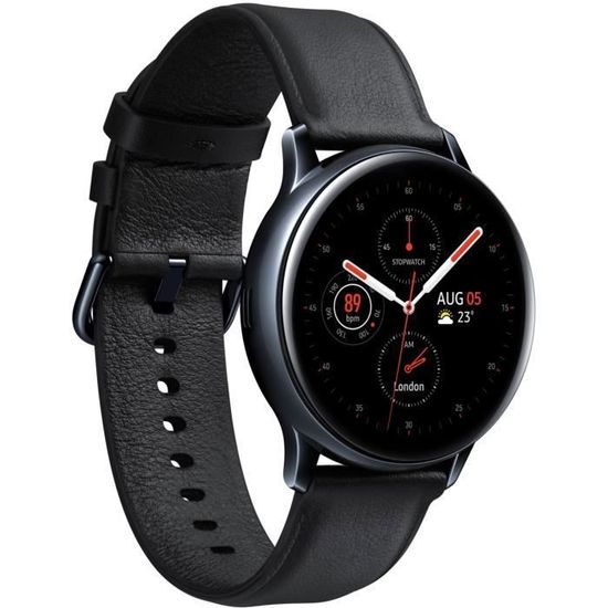 Samsung Smartwatch Galaxy Watch Active 2 montre intelligente Noir SAMOLED 3,02 cm (1.19") Cellulaire GPS (satellite)