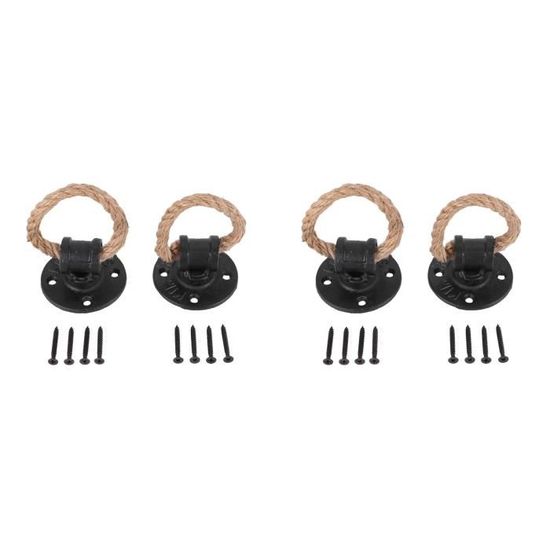 Zerone Anneau De Poignée De Porte 4pcs Porte Anneau Heurtoir Antique En