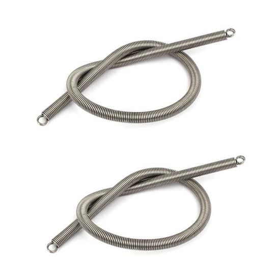 Sourcing Map Ressort De Traction Inox 304 – 0,5x6x300mm, Double Crochet, Argenté