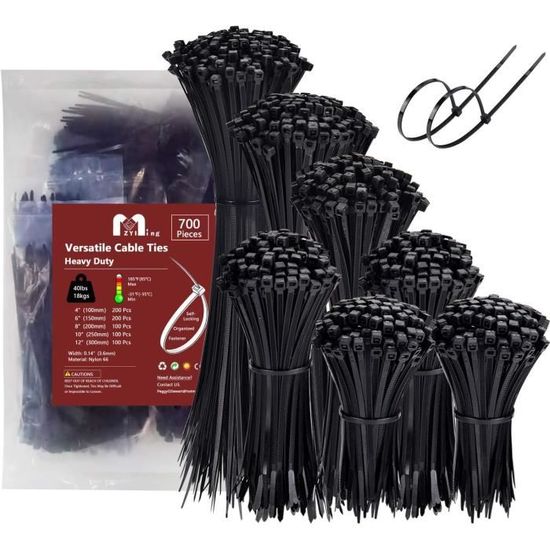 Colliers De Serrage Plastique – Lot De 100 Pièces En Nylon – Longueur 95 Mm – Pour Fixation Câbles Et Réparations - 4