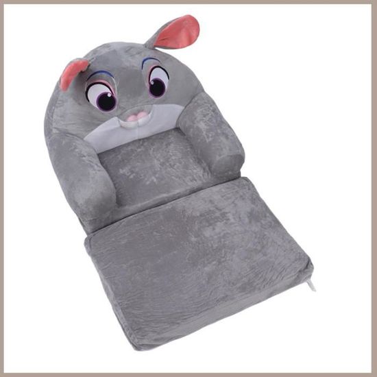 Canapé-lit Peluche Enfant 2 En 1 - Transformable En Lit Sieste - Dossier Inclinable - Sans Rembourrage Inclus - 7