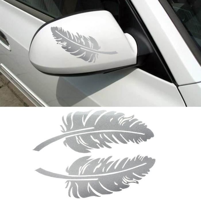 Cunibert®Nouvelle plume Design sticker 3D décoration pour voiture rétroviseur latéral WH CGW50530429B