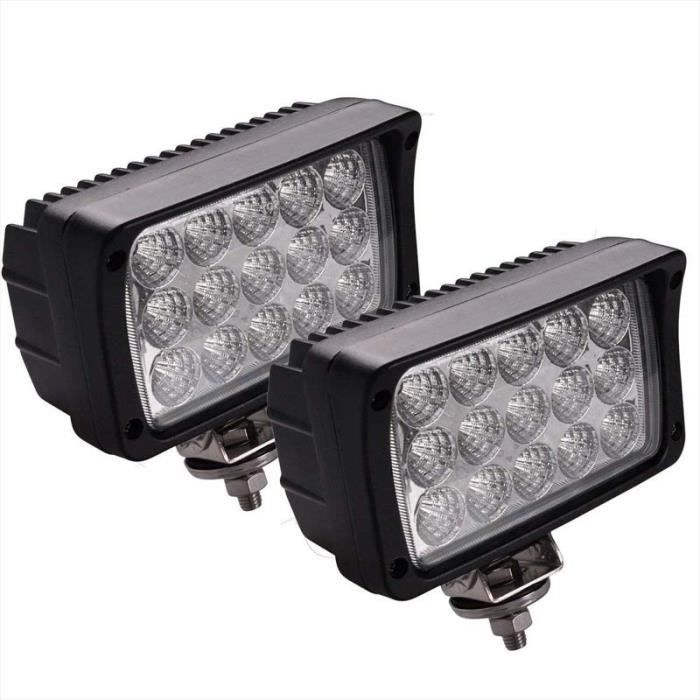 45W Longues Portées Led Projecteur Led 12v 36v Phare Led Moto Phare de Travail Led Tracteur Led Phare Lampe (2 PCS)