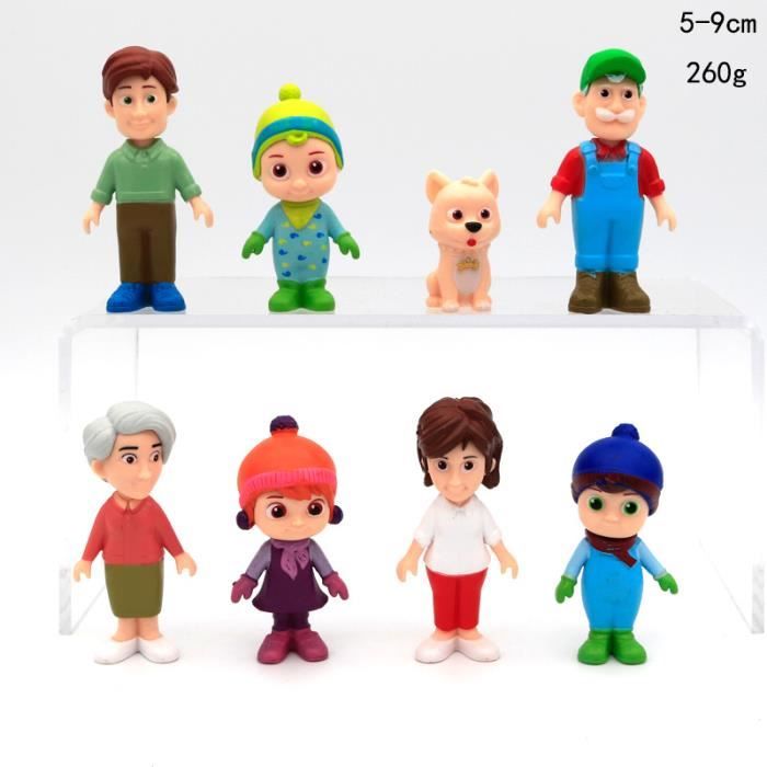 8pièces/ensemble Anime Cocomelon figurines d'action PVC famille soeur frère amis bébé JJ modèle jouets pour enfants Festival cadeau