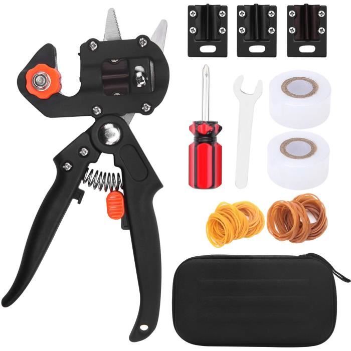 Timker Sécateur Jardin,Jardinage Ciseaux à Greffer Professionnels,Kit Jardinage pour Arbre Fruitier Twig Vine Pince à Greffer de Pla