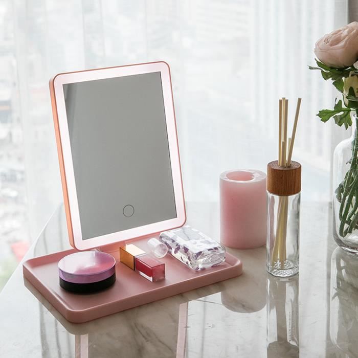 Miroir de maquillage avec contrôle de la base amovible et de la lumière du jour à LED blanc naturel 36 miroir008