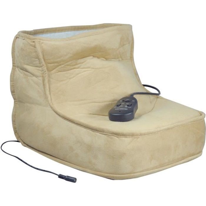 CHANCELIERE CHAUFFANTE BOTTE MASSAGE MASSEUR PIEDS BOUILLOTTE ELECTRIQUE BEIGE