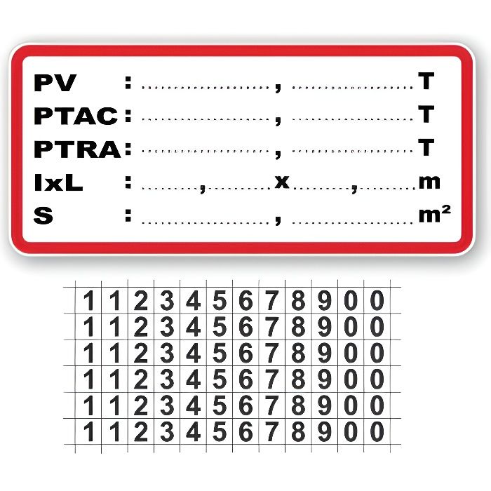 Autocollant sticker vinyl plaque de tare adhesive vehicule