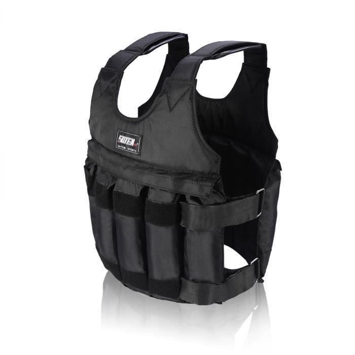 Gilet Lesté de 50Kg Max Chargement d'Exercice Boxe Entrainement d'Exécution Gymnase - LREUXN-A35890 D069B1