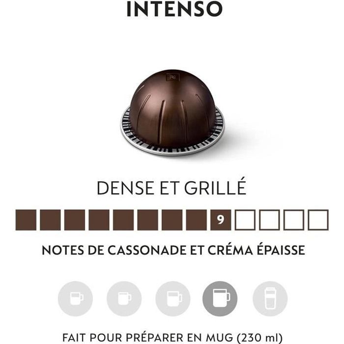 CAFE NESPRESSO INTENSO 30 CAPSULES VERTUO