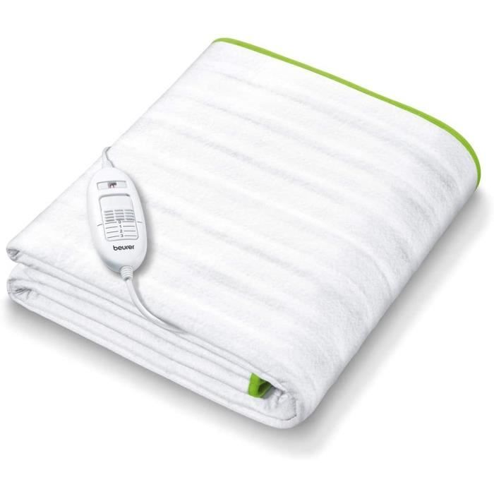 Beurer Chauffe-matelas TS 15 - Surmatelas chauffant avec système de sécurité en polaire douce