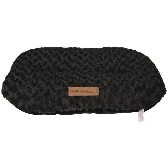 M-PETS Coussin oval Shetland S - 60x40cm - Noir - Pour chien