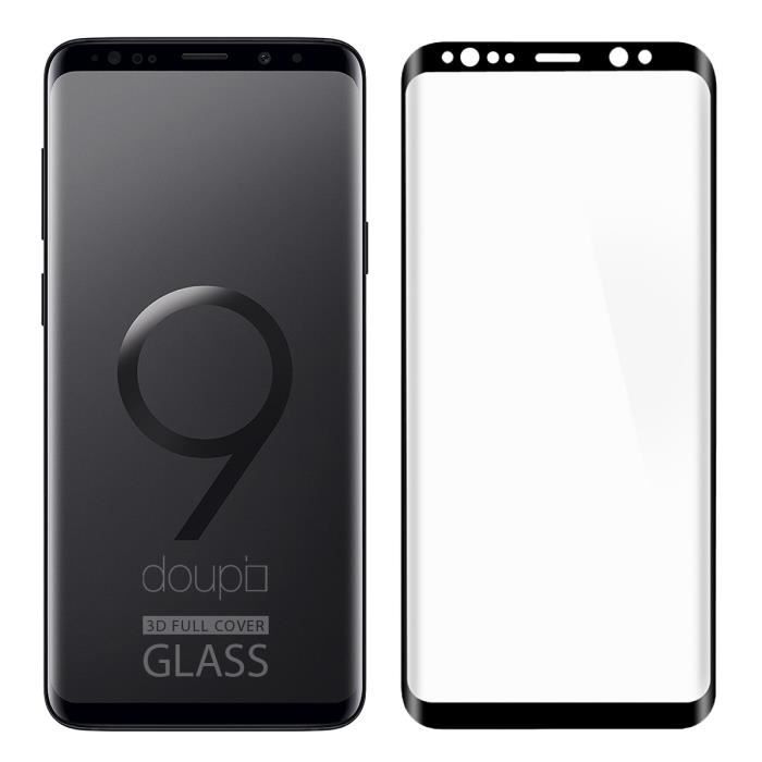 doupi Samsung Galaxy S9 Plus FullCover Verre Protection, Prime 3D 9H HD Trempé écran protecteur Touch ultra résistant Retina