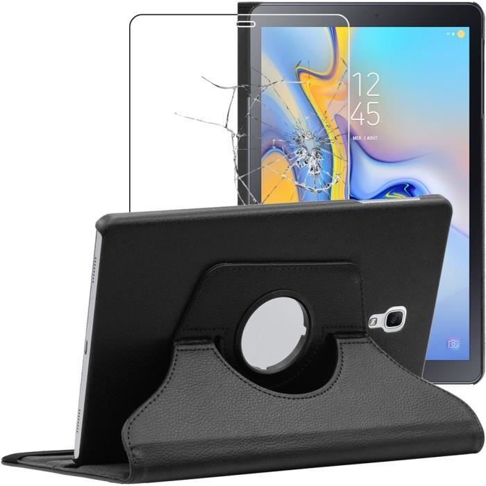 ebestStar ® pour Samsung Galaxy Tab A 10.5 (2018) T590 T595 - Housse PU Cuir Rotatif 360 + Film protection écran en VERRE Trempé, No