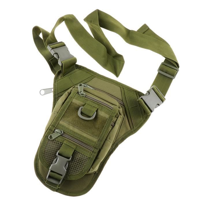 Sac de Taille Sac D'escalade Imperméable à L'eau Camouflage pour Camping armée verte