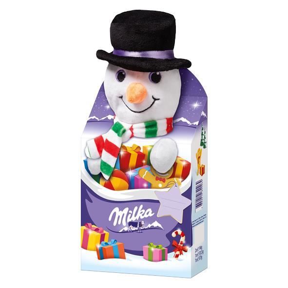 Milka Magic Mix -Bonhomme de neige- animal en peluche Noël 96g