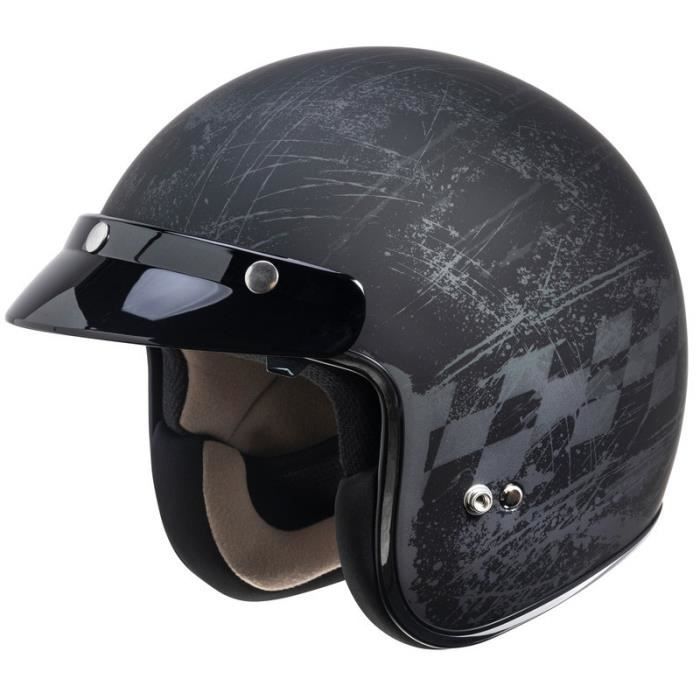 Casque moto jet IXS 77 2.5 - noir/argent - L