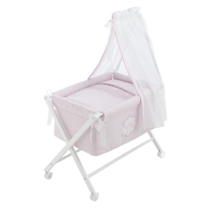NAF NAF - Berceau bébé en bois  TRES CHIC  de 0 à 12 mois jusqu'a 9 kg