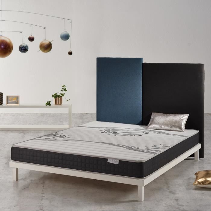 Matelas GENESIS 160x200 cm en mousse AeraPur® ultra-respirante + ACTIVE LATEX® à 7 zones de confort COSMOS®