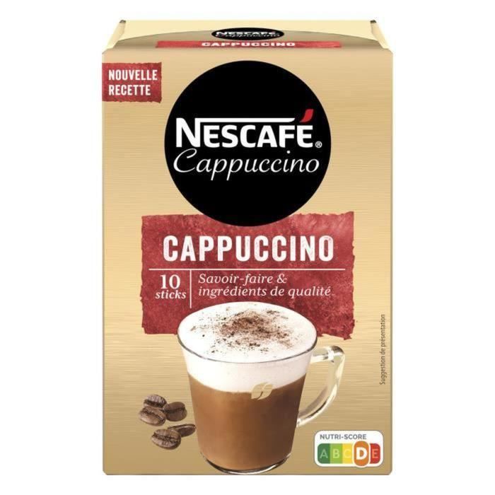LOT DE 2 - NESCAFE - Café sticks Cappuccino - les 10 sticks de 14 g