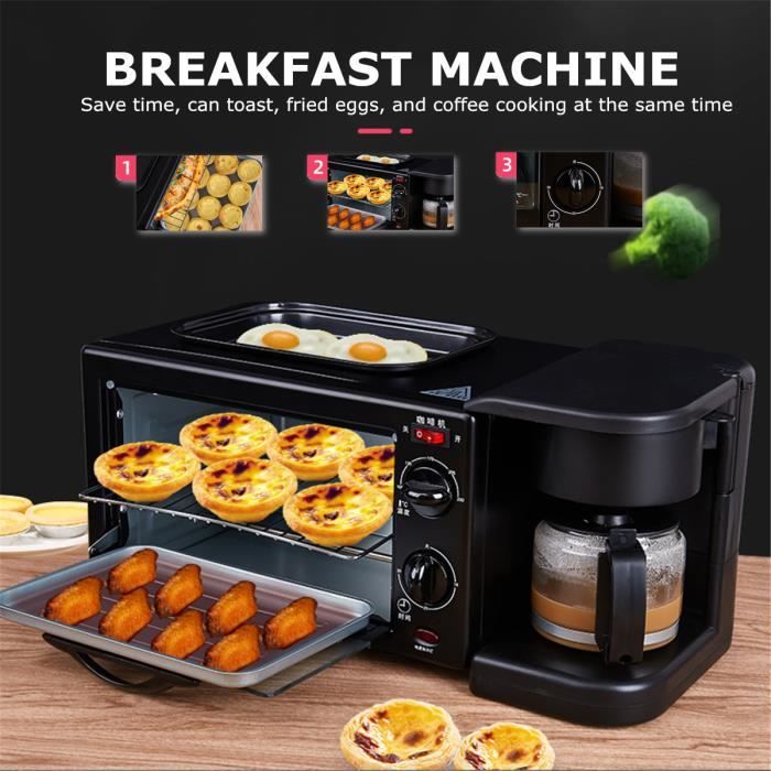 NEUFU 3 en 1 Machine à petit déjeuner multifonctions 220V