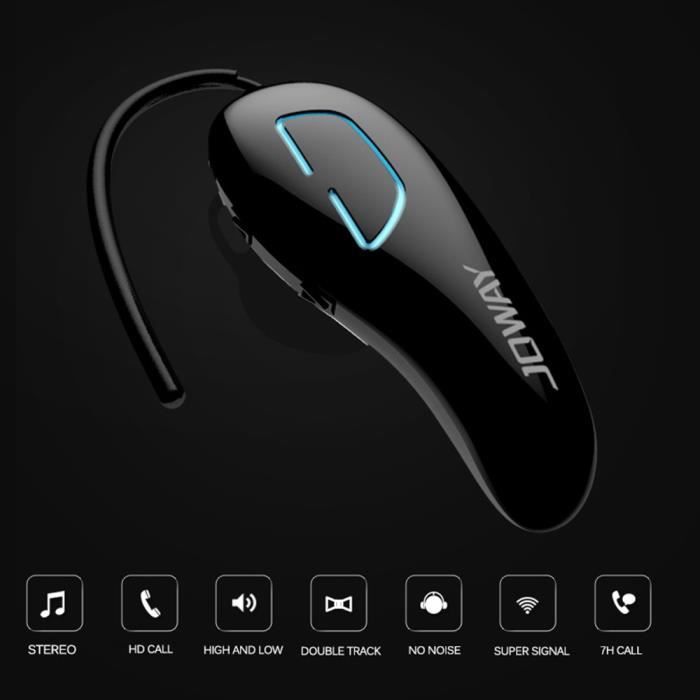 Oreillette Bluetooth sans fil universel Mains libres Joway H02 écouteur Sport Oreillettes pour iPhone Samsung LG HTC