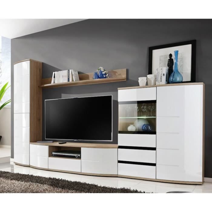 Meuble Tv Design -ontario- 300cm Blanc - Paris Prix