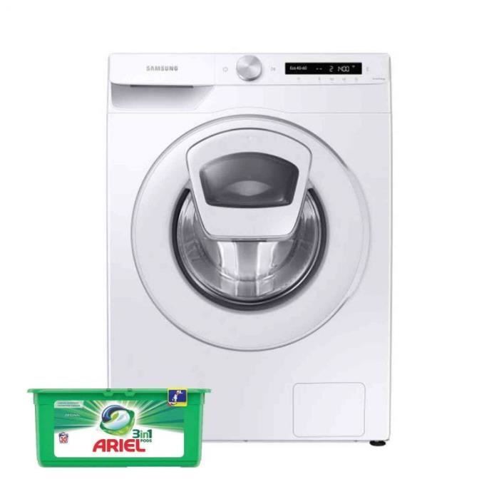SAMSUNG Lave-linge frontal 8kg 1400trs/min EcoBubble Machine à laver hublot
