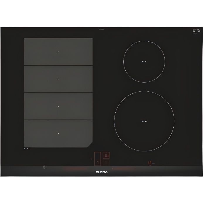 Siemens EX775LEC1E, Intégré, Plaque avec zone à induction, Verre-céramique, Noir, 1400 W, 14,5 cm
