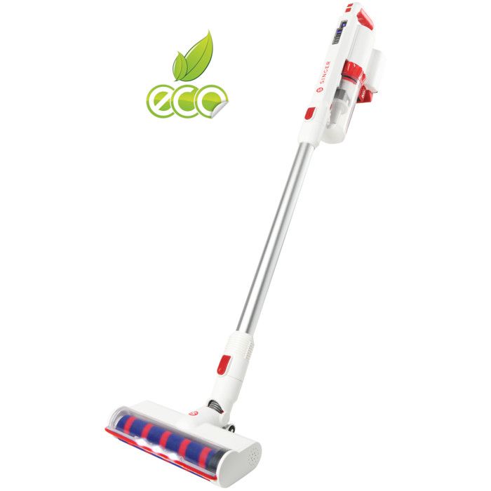SINGER Sonic Aspirateur Balai Sans Fil, 3 en 1, Multifonction, Silencieux, Cyclonique, à Main, Sans Sac