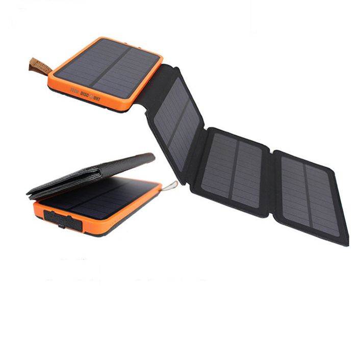 TD® batterie externe solaire haute capacité 4 port usb Power Bank étanche 24000 mah puissance mobile charge rapide telephone voyage