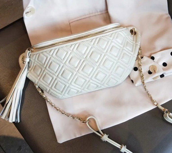 Ancien Porte-monnaie De Ceinture En Cuir Noir - Style Années 40/50