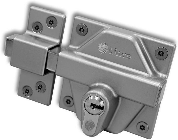 Lince 7932ebp Euro Profile Lock - Silver With 5 Keys And Safety Shield