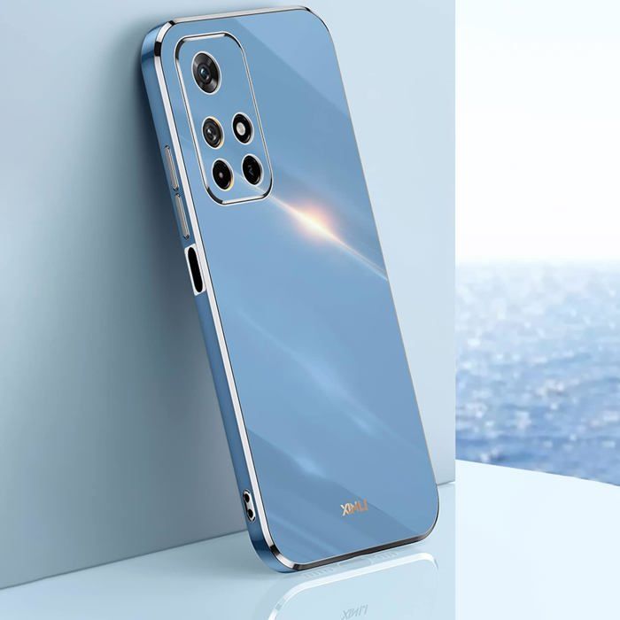 Coque IPhone SE 2020 / 7 / 8 / Plus En TPU Transparent Avec Contour Doré, Anti-choc