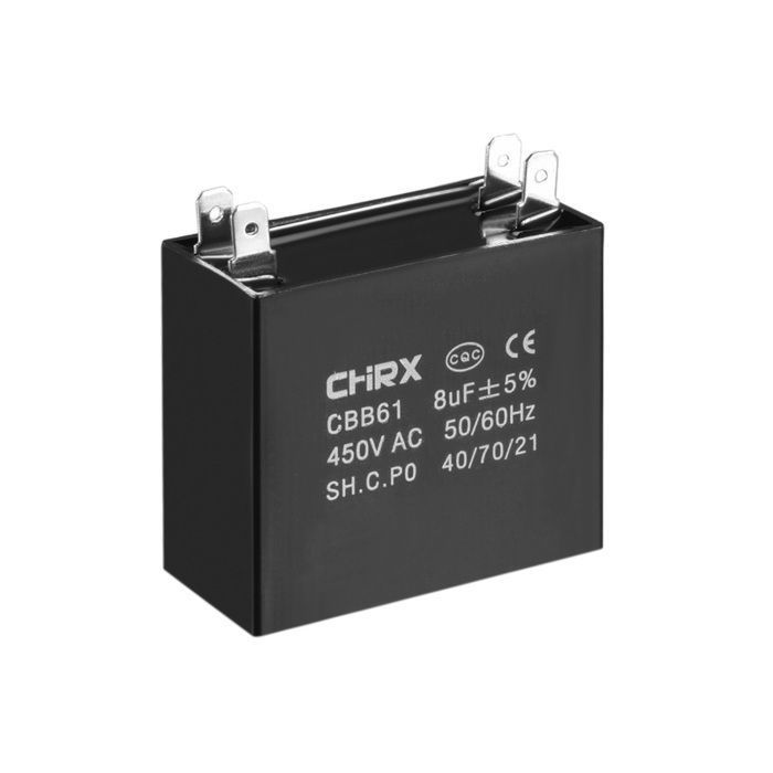 Condensateur CBB61 0,8uF 450V AC - Pour Ventilateur Plafond, Pompe, Moteur - Dimensions 36,5x11x24,5 Mm