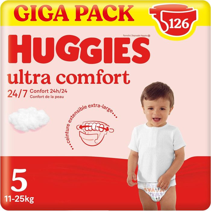 Huggies Ultra Comfort, 3x42 Couches, Taille 5 (12-17 kg) - Cdiscount ...