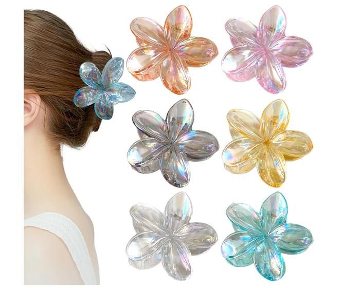 6 Pince Cheveux Fleur Pince Fleur Barettes Cheveux Femme Chic Pinces à