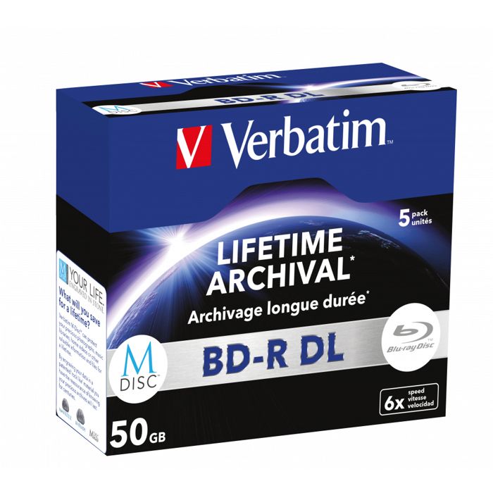 Verbatim Disc 5 x BD R DL 50 Go 6x boîtier CD - vue 4